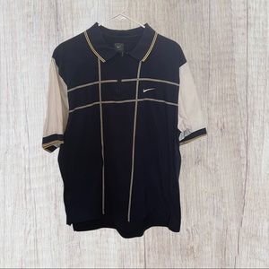 Nike Golf Men’s Top Zip Polo Blue/White Size L